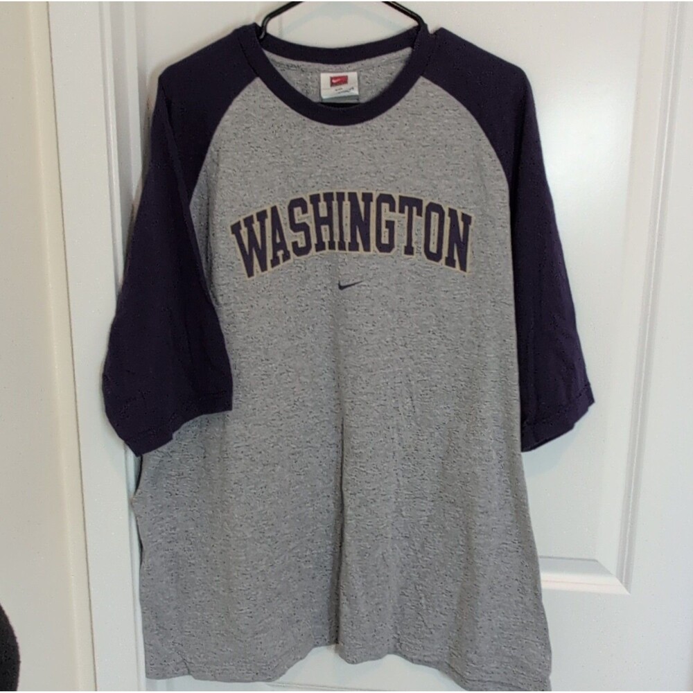 Nike Washington Huskies Men's Shirt Gray Purple XXL Team Apparel